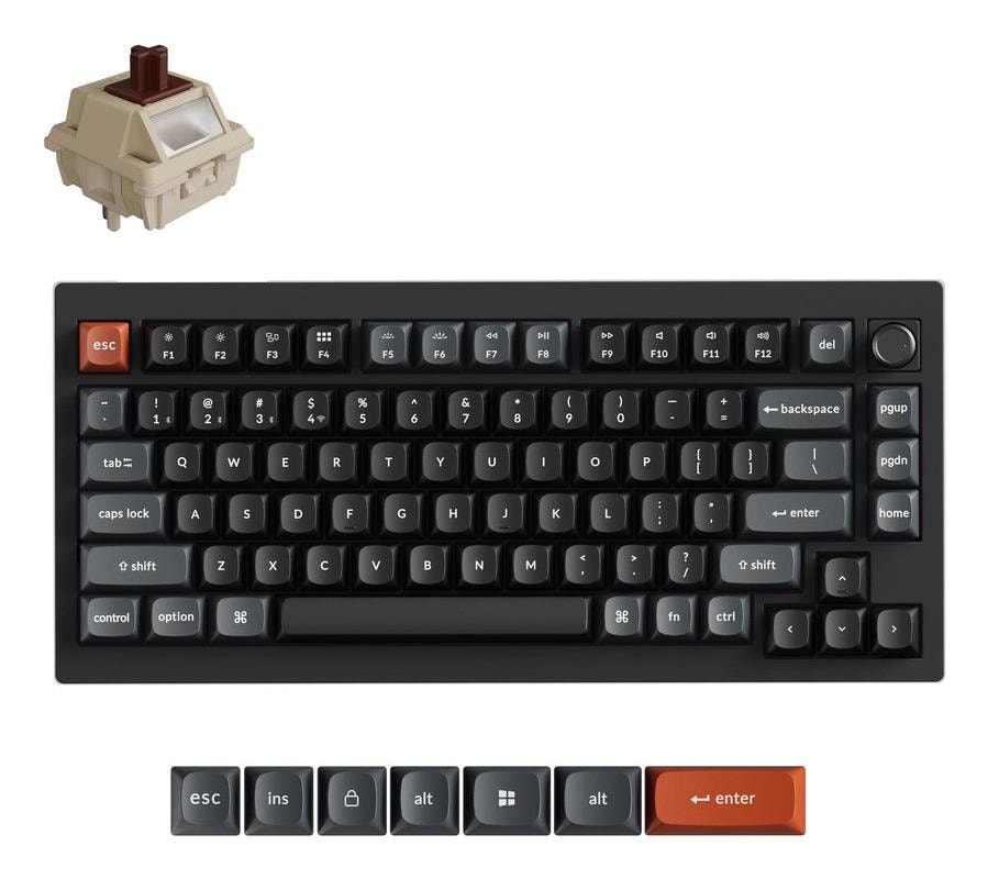 Keychron V1 Ultra Juhtmeta Klaviatuur - Must