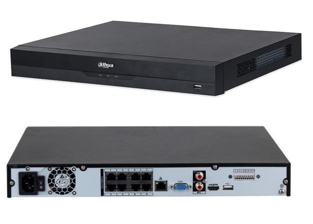Dahua NVR4208-8P-EI 8-kanaliga 4K NVR 8 PoE pordiga