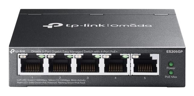 TP-Link Omada ES205GP 5-pordi Gigabit PoE+ haldatav switch