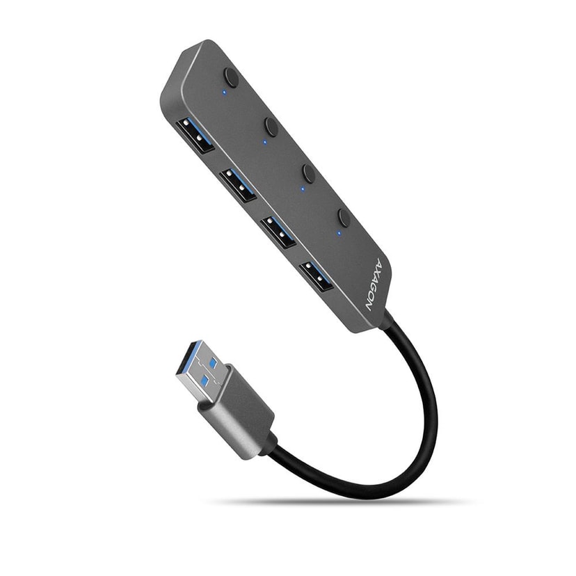 Axagon HUE-MSA 4-Port USB Hub 0.2m Switch