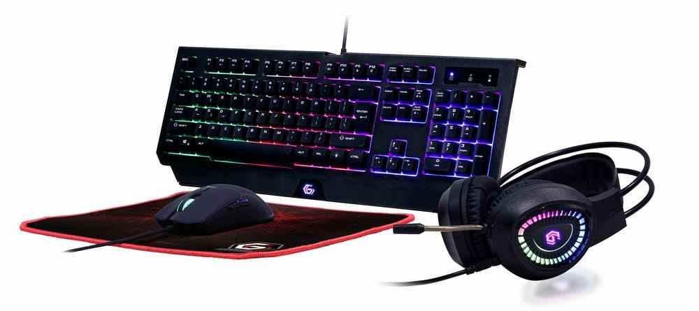 Gembird Gaming Keyboard and Mouse Set with Headset - USB