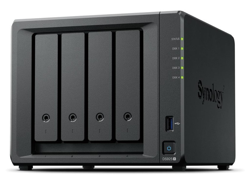 Synology DS925+ 4-salvekoha NAS-server 4GB RAM, 2×2.5GbE