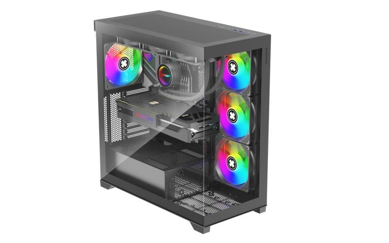 Xilence X818.ARGB Midi Tower arvutikorpus ATX/mATX/Mini-ITX, must