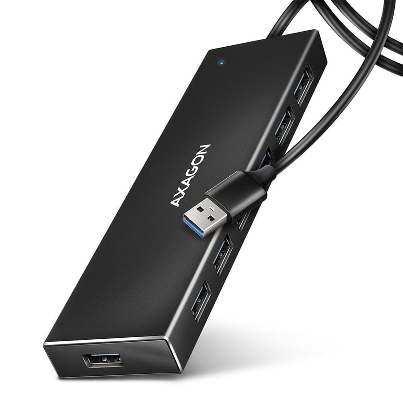 Axagon HUE-F7A USB 3.2 Hub 7 Port Flat Cable 1m