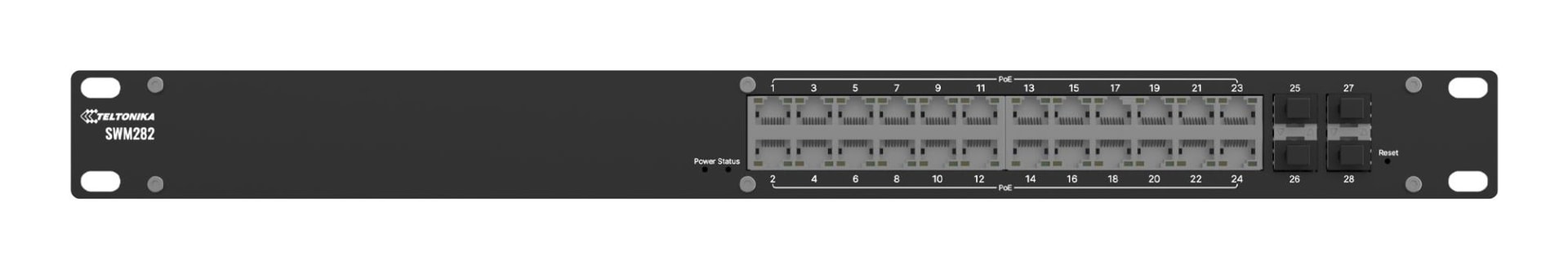 Teltonika SWM282 управляемый коммутатор 24 порта PoE+ Gigabit