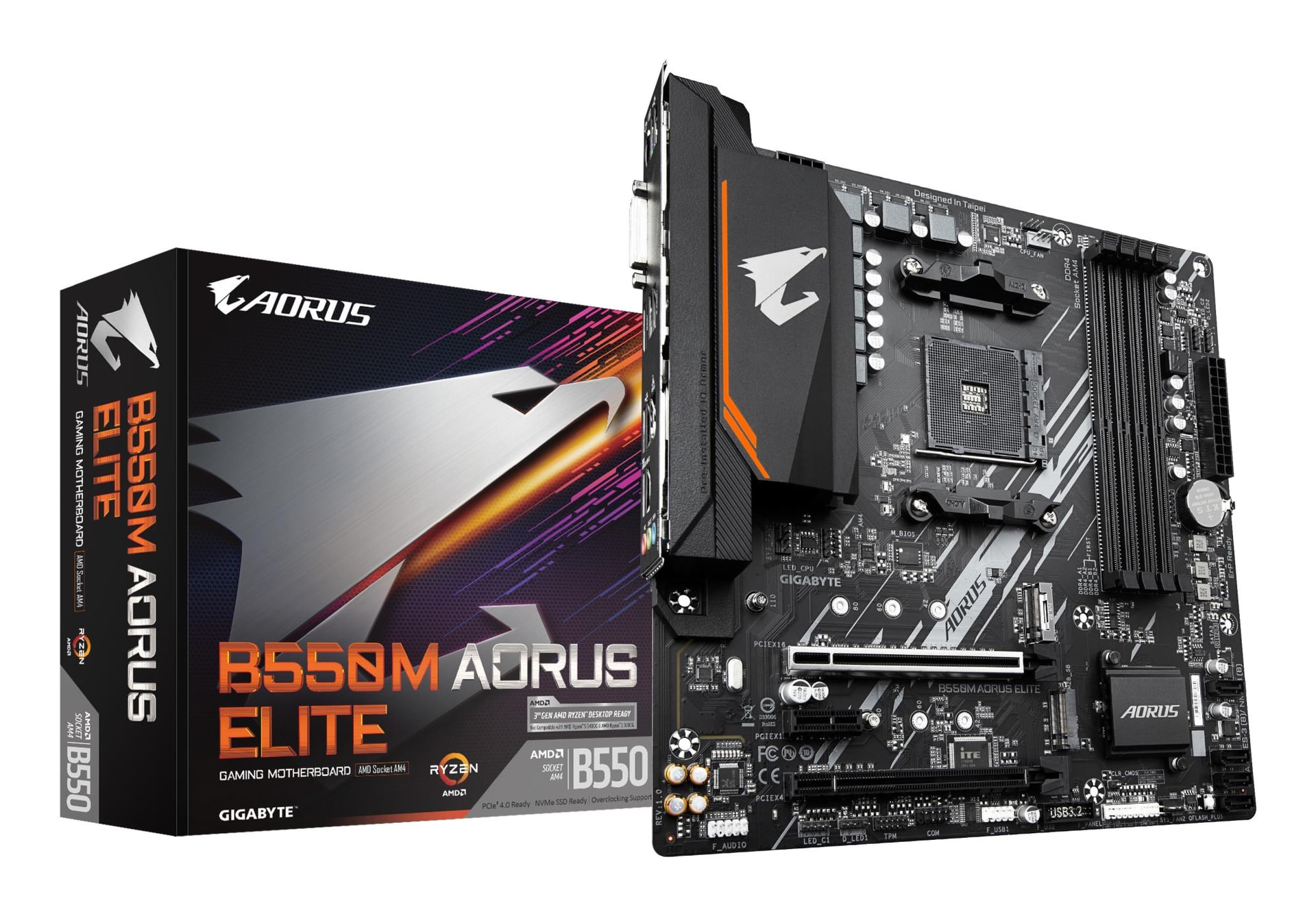 GIGABYTE B550M AORUS ELITE micro-ATX emaplaat Socket AM4