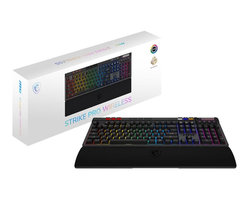 MSI STRIKE PRO Silent Gaming Klaviatuur - Wireless Must US
