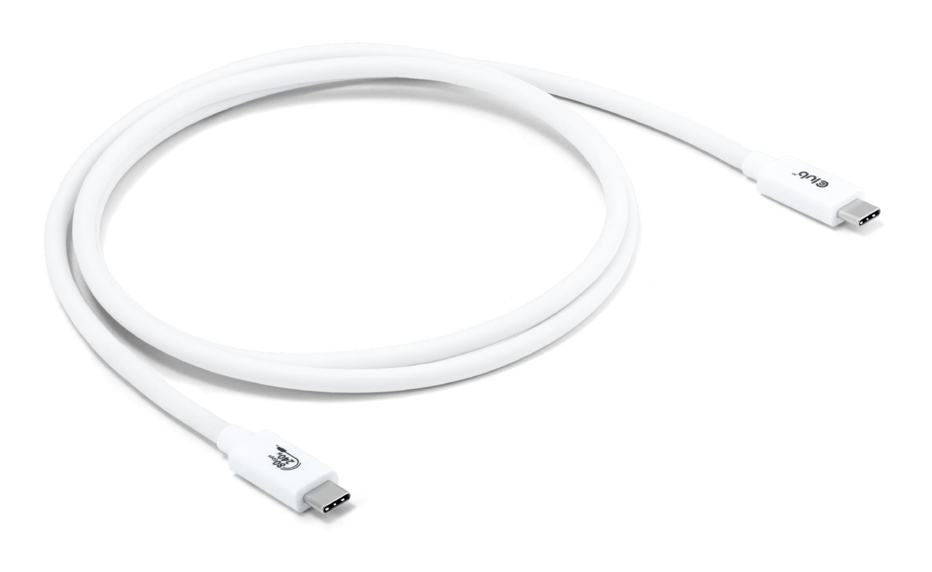 CLUB3D USB-C to USB-C 1.2M White кабель USB