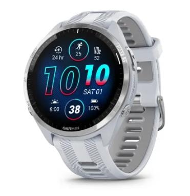 Garmin Forerunner 965 valge nutikell spordijälitamisega