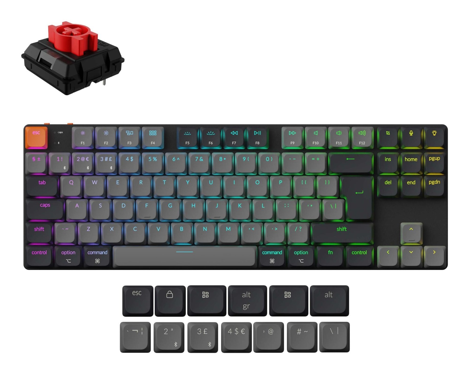 Keychron K1 80% RGB mehaaniline juhtmevaba klaviatuur