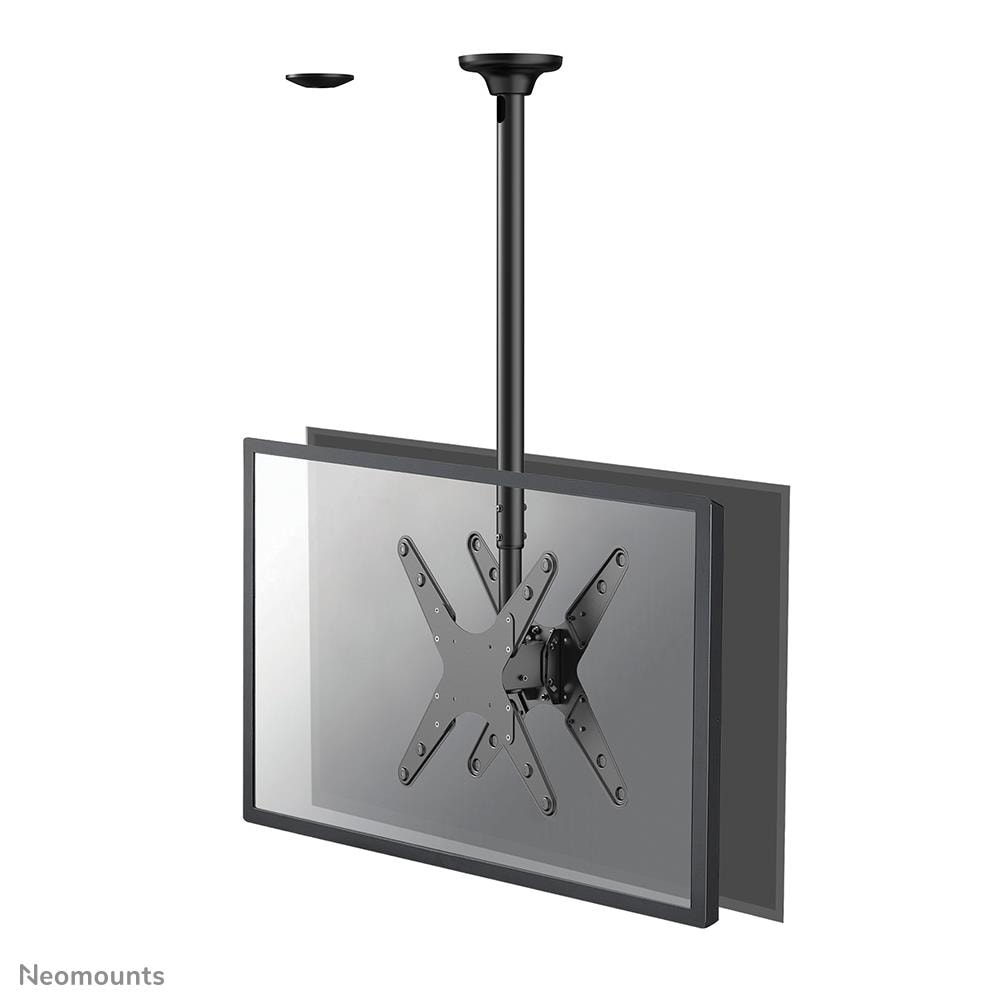 Neomounts FPMA-C340DBLACK Dual Ceiling TV Mount, Black