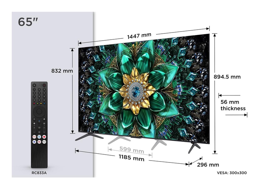 TCL 65Q6C 65" QD-Mini LED 4K телевизор на Google TV
