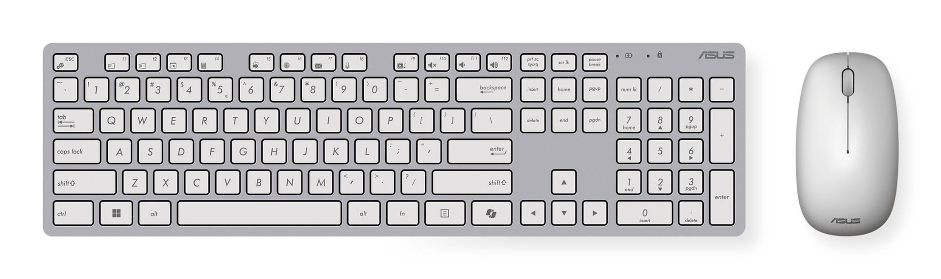 ASUS W5000 Wireless Keyboard and Mouse Combo - White