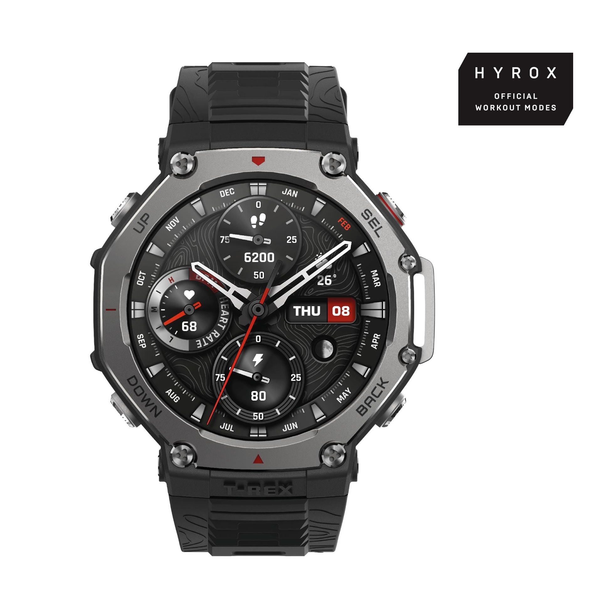 Amazfit T-Rex 3 must must must nutikell must silikoonrihm