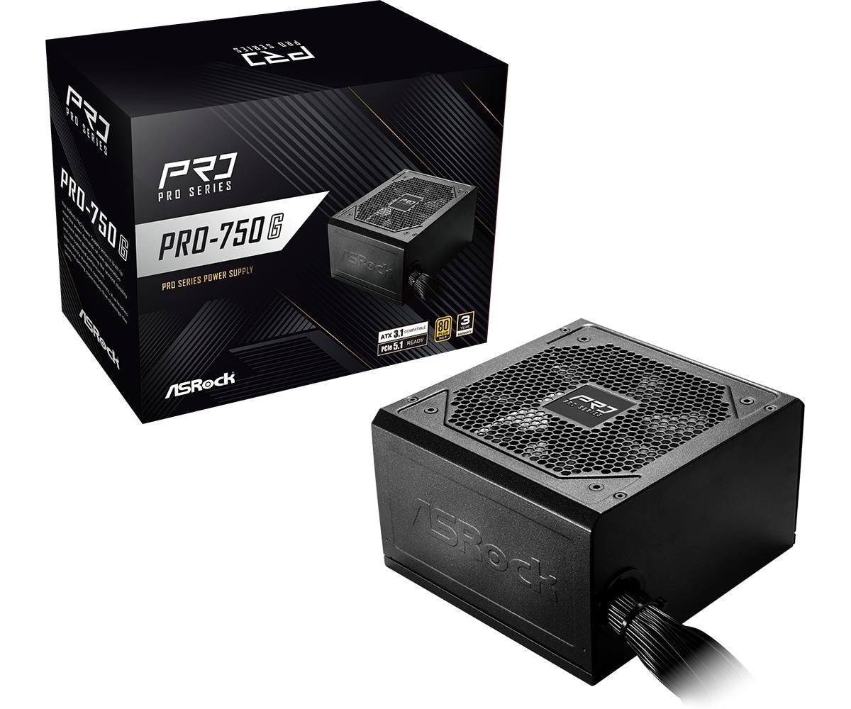 ASRock PRO-750G 750W ATX toiteplok, 80 PLUS Gold