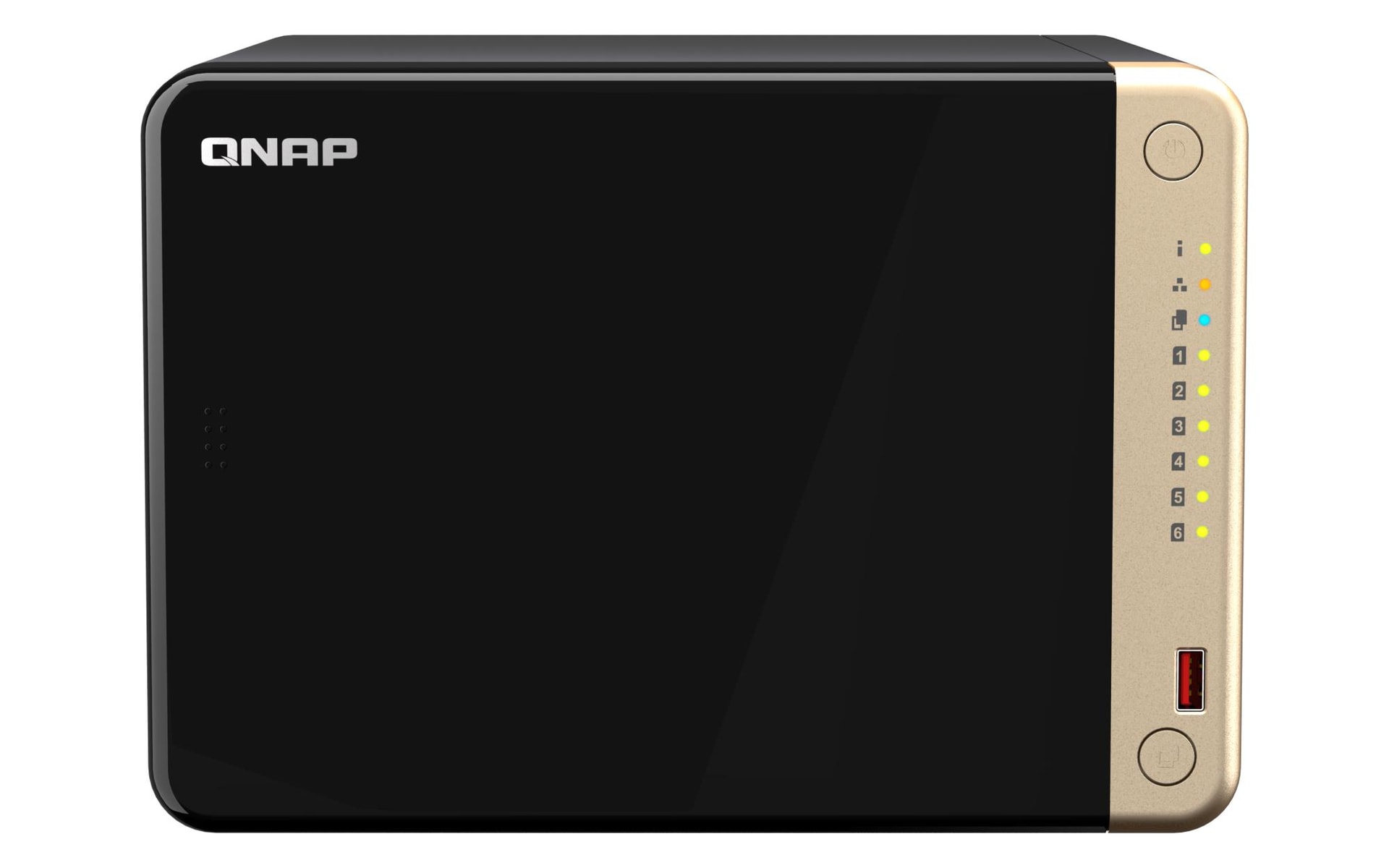 QNAP TS-664-8G 6-sahtliga NAS-salvestusseade, 8GB RAM, 2×2.5GbE