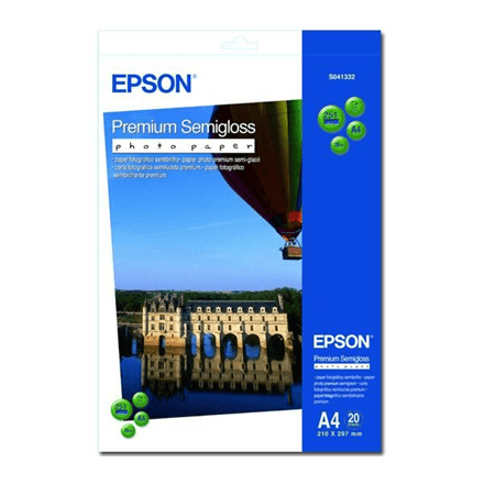 Epson Premium Semigloss Photo Paper A4 251g/m² 20 lehte