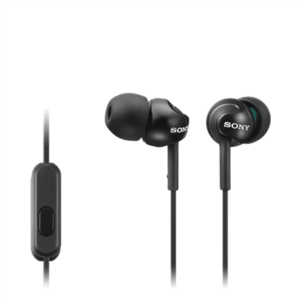 Sony MDR-EX110AP In-ear Headphones, Black | Wired