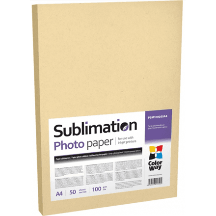 ColorWay PSM100050A4 A4 Sublimation Photo Paper 50 sheets