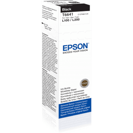 Epson T6641 чернила 70ml чёрные для L100/L110/L200