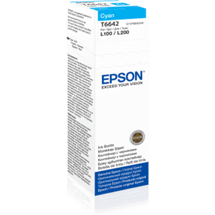Epson T6642 70ml голубая картридж для L100/L110/L200