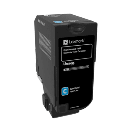 Lexmark 74C2SCE Cyan Laser Toner Cartridge