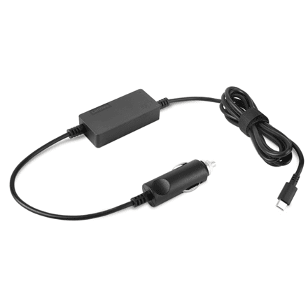Lenovo USB-C DC Travel Power Adapter for Car, 65W, 12/24V