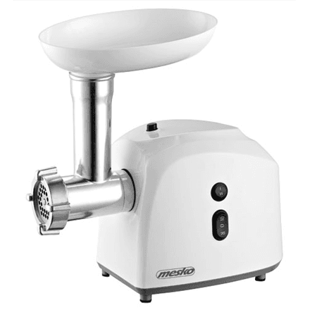 Mesko MS 4805 meat grinder, kibbe and sausage attachments, white