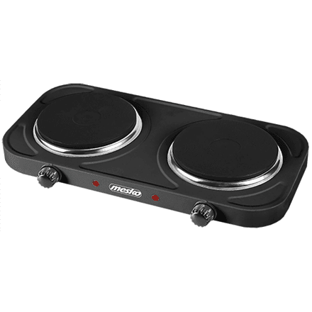 Mesko MS 6509 table hob, 2 zones, electric, black