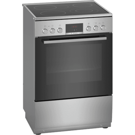 Bosch | Cooker | HKR39A250U | Hob type Vitroceramic | Oven type Electric | Stainless steel | Width 60 cm | Depth 60 cm | Electronic ignition | Grilling | LED | Energy efficiency class A | 66 L