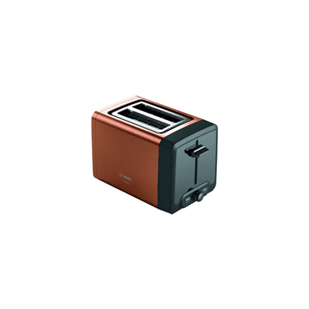 Bosch TAT4P429 DesignLine 970W röster, 2 pilu, rozeti/must