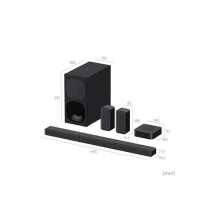 Sony HT-S40R 5.1 kodukinokomplekt juhtmevabade tagakõlaritega