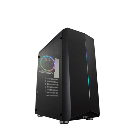FSP CMT151 ATX Mid Tower PC Case Black