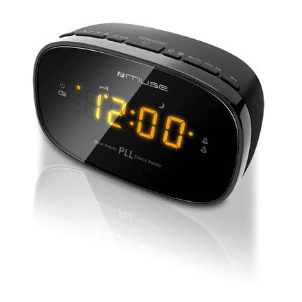 Muse M-150CR clock radio with 6" amber LED display