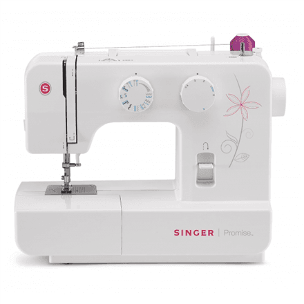 Singer SMC 1412 sewing machine, 15 stitch patterns, vertical bobbin, white