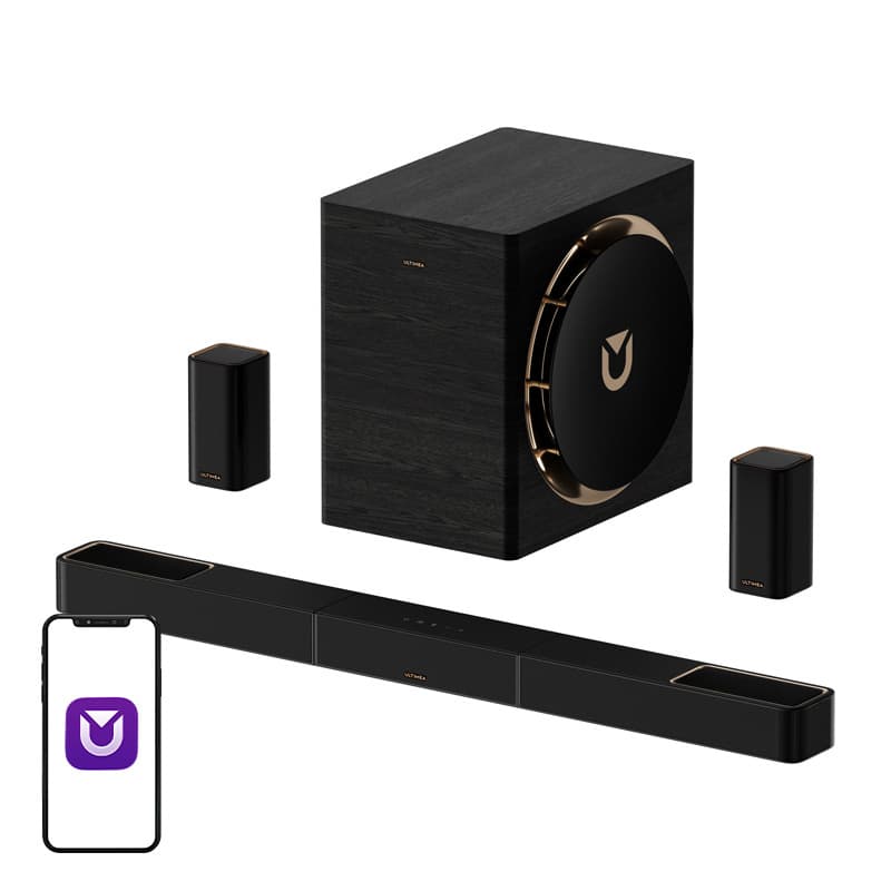 Ultimea Skywave X70 soundbar, 7.1.4 Dolby Atmos, 10″ wireless subwoofer