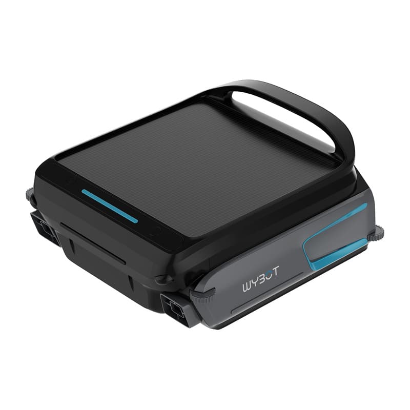 Wybot F1 solar-powered pool skimmer robot, surface cleaning, 24/7 operation