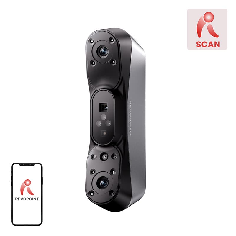 Revopoint POP 4 Premium 3D scanner, 3 technologies, 0.03 mm, battery handle