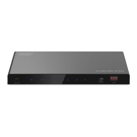 Digitus DS-55340 8K HDMI Splitter, 1x4, Black