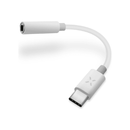 Fixed Link adapter USB-C – 3,5 mm kõrvaklapipesa, valge