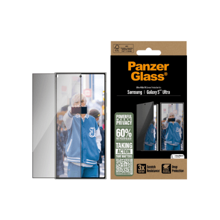 PanzerGlass Ultra-Wide Fit приватное стекло для Galaxy S25 Ultra