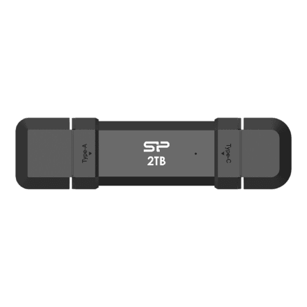 Внешний SSD Silicon Power DS72 500 ГБ, USB-A и USB-C, чёрный
