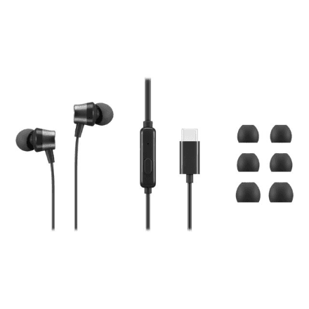 Lenovo USB-C juhtmega kõrvaklapid must