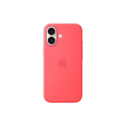Apple iPhone 17 Silicone Case with MagSafe, bright guava
