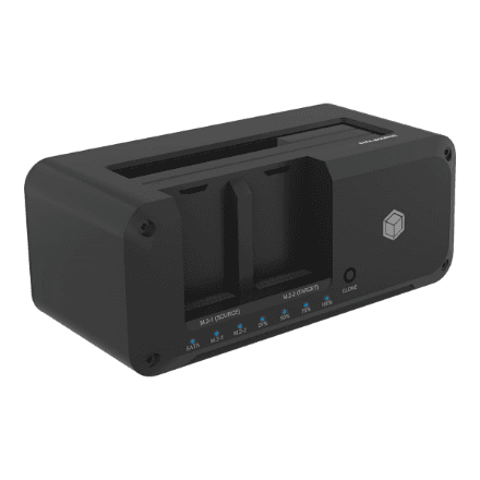 Raidsonic IB-2924MSCL-C31 cloning station for SATA and M.2 drives, black