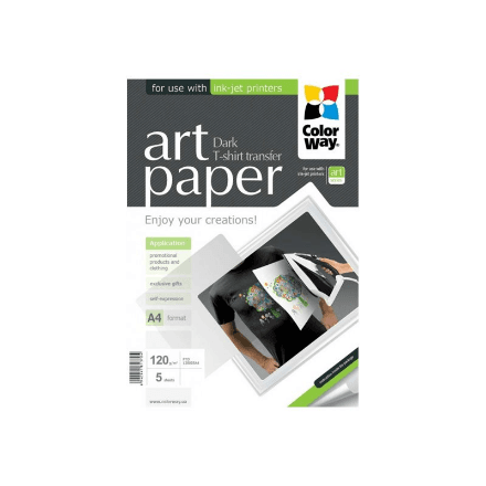 ColorWay ART T-shirt transfer dark photo paper A4 120g/m²