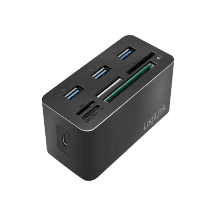 Мини-док-станция Logilink CR0046 USB-C, USB 3.2 Gen 1, чёрная
