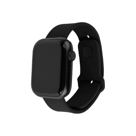 FIXED Sporty silicone strap set for Apple Watch 42/44/45mm, black