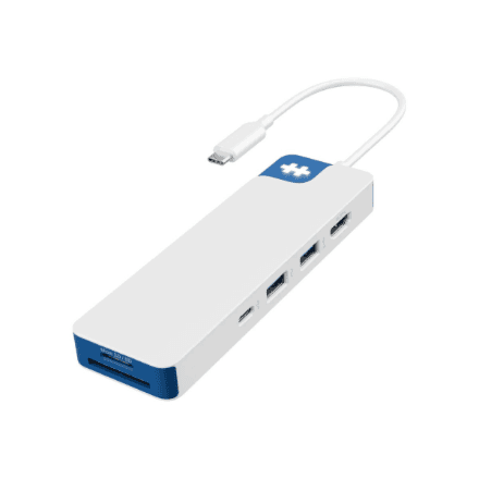USB-C хаб Hyper HyperDrive Flex на 8 портов HD4102BUGL, бело-синий