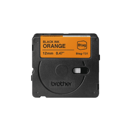 Brother BTAG-T31 Black on Orange label tape